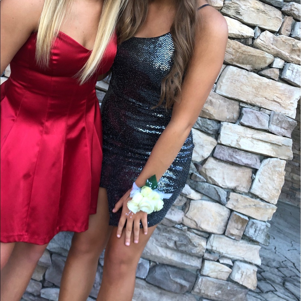 Sequins Off The Shoulder Wrap Dress